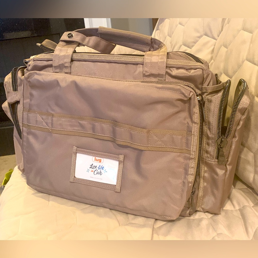 NWT Lug Atlas Ultra X Carry-all Tote Steve Berry Sand, Map Interior